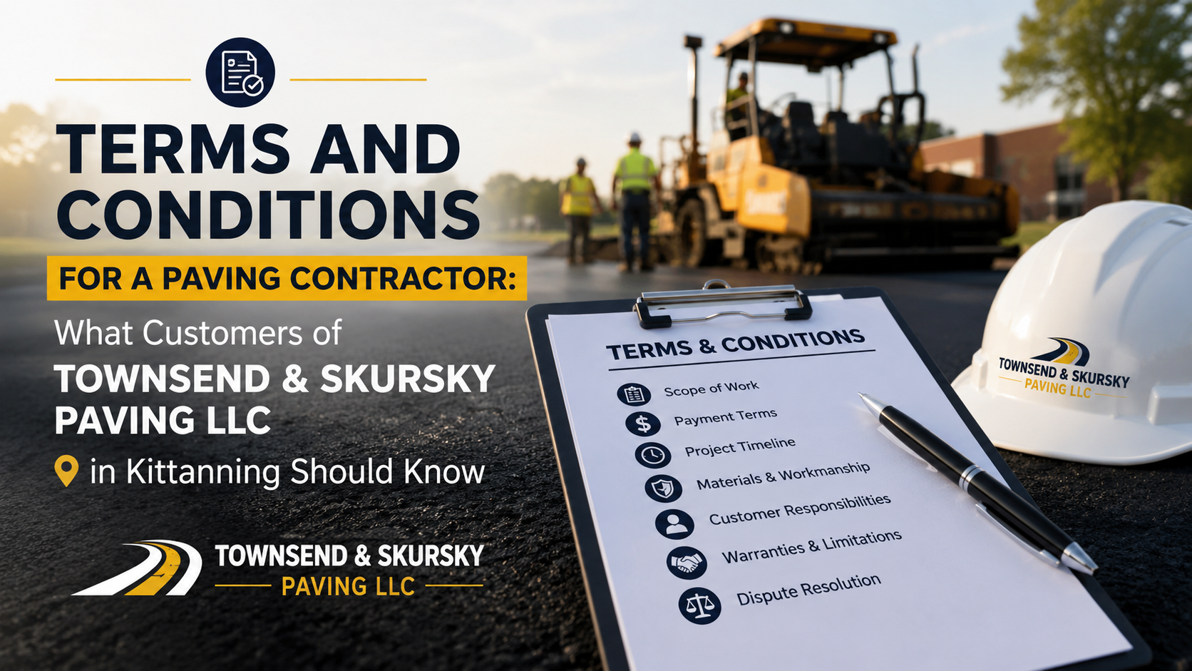 Terms and Conditions for a Paving Contractor: What Customers of Townsend & Skursky Paving LLC in Kittanning Should Know